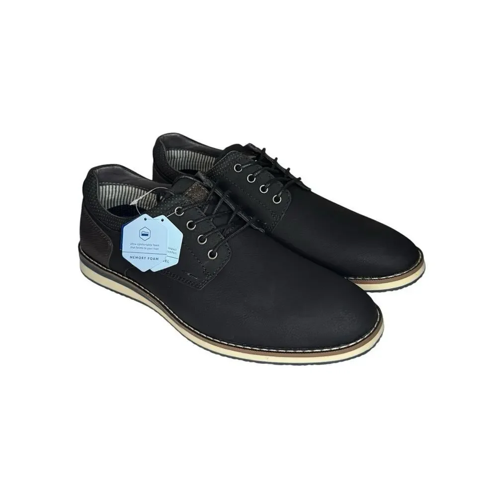 Nunn Bush NEW Hyde II Plain Toe Oxford Black Lace Up Size 10 Comfort Dress Shoes